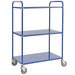 Tall Multi Shelf Trolley (3 Tier) - Blue