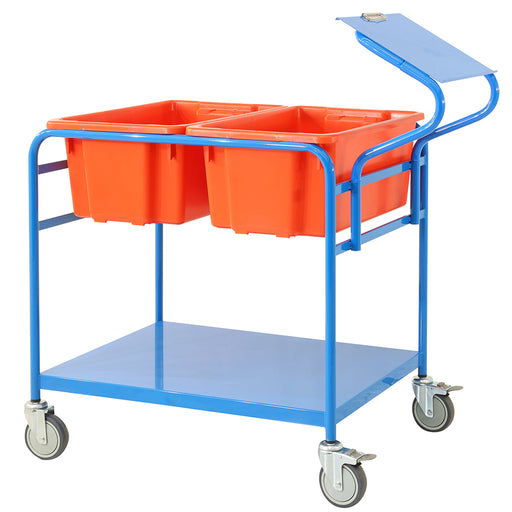 Double Tub Order Picking Trolley with Clipboard unit