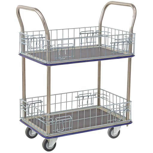2 Tier Cage Platform Trolley 610x920mm